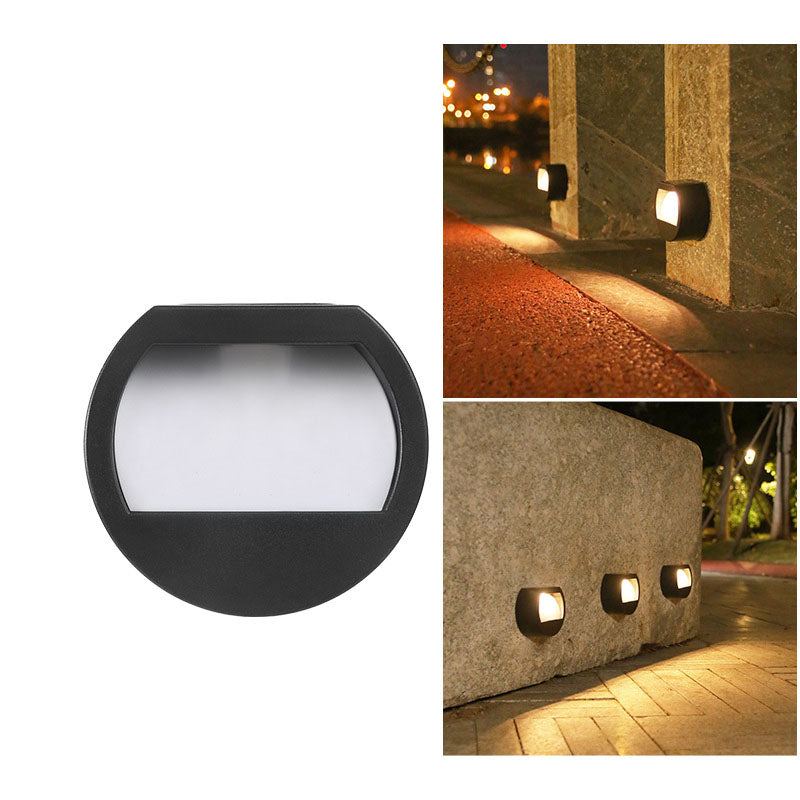 Modern Minimalist Square LED Solar Step Light - Waterproof Outdoor Patio Lighting