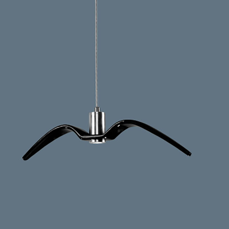 Contemporary Nordic Wrought Iron Seagull LED Pendant Light for Living Room