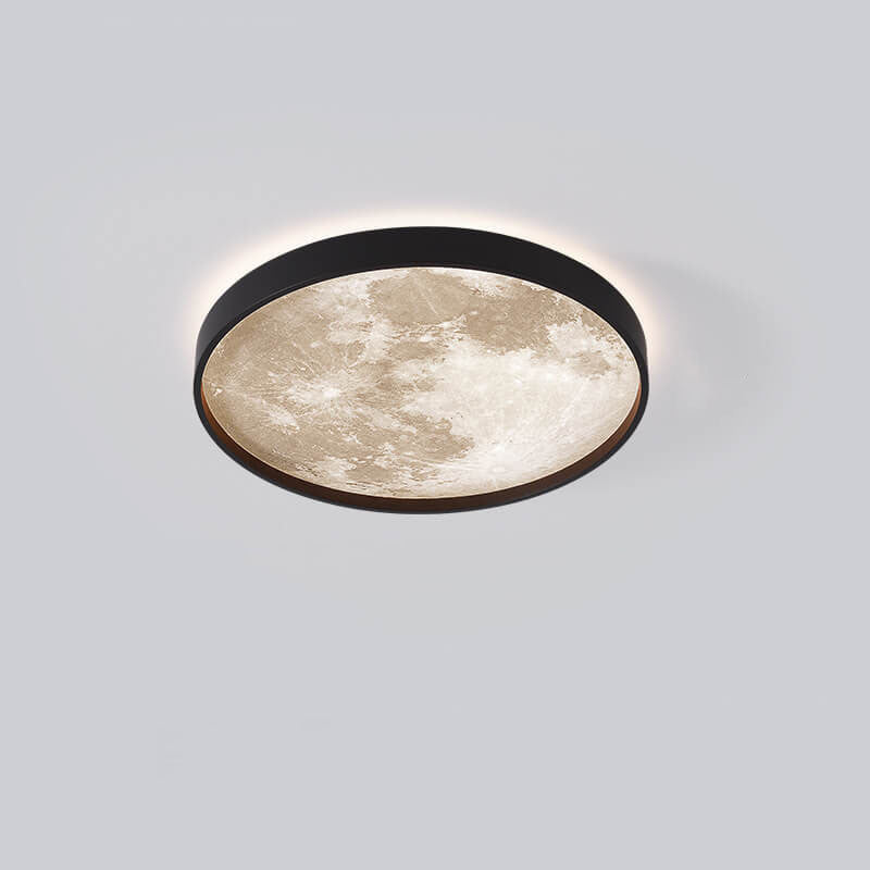 Modern Minimalist Moon LED Flush Mount Ceiling Light for Living Room