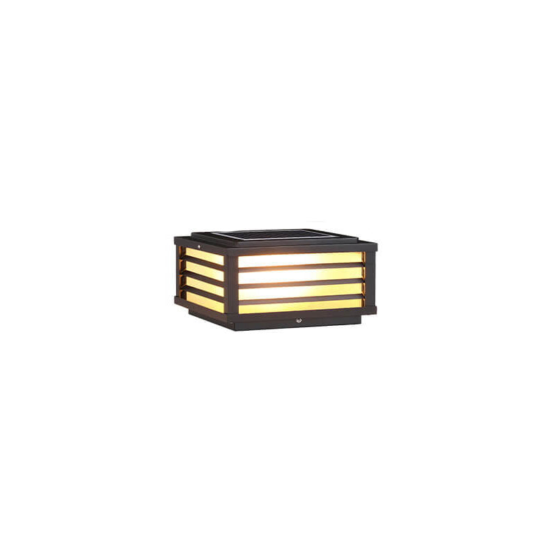 Modern Minimalist Solar LED Aluminum Post Light for Garden - Waterproof Landscape Lighting