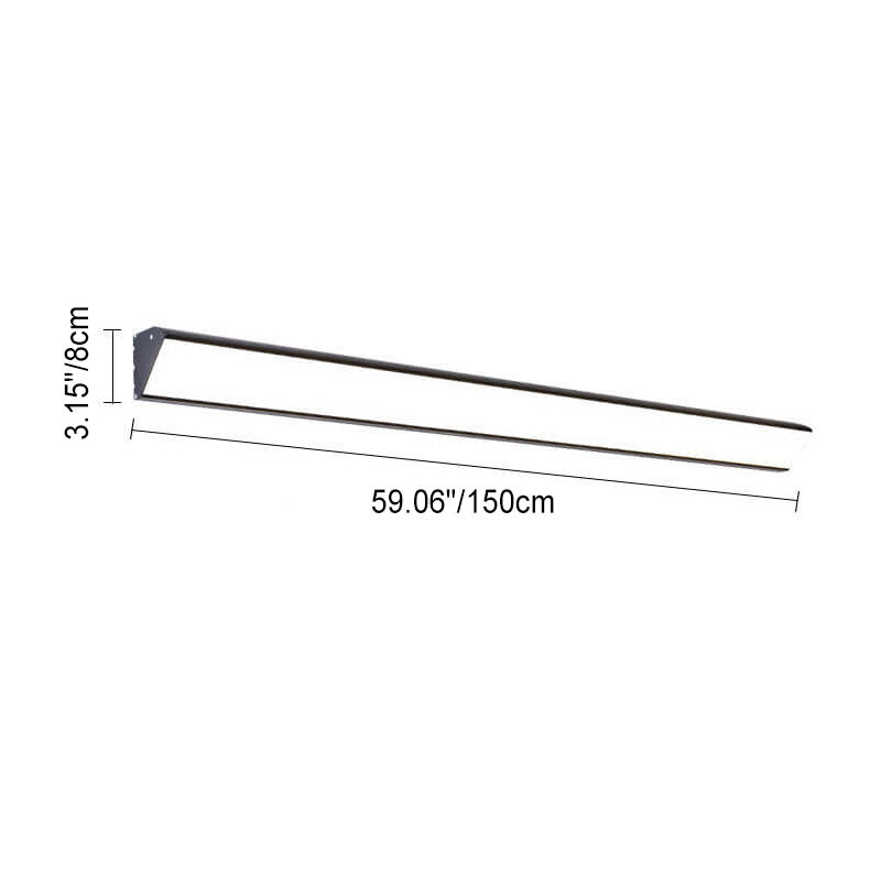 Modern Minimalist Waterproof LED Wall Sconce - Outdoor Aluminum Acrylic Long Bar Lamp