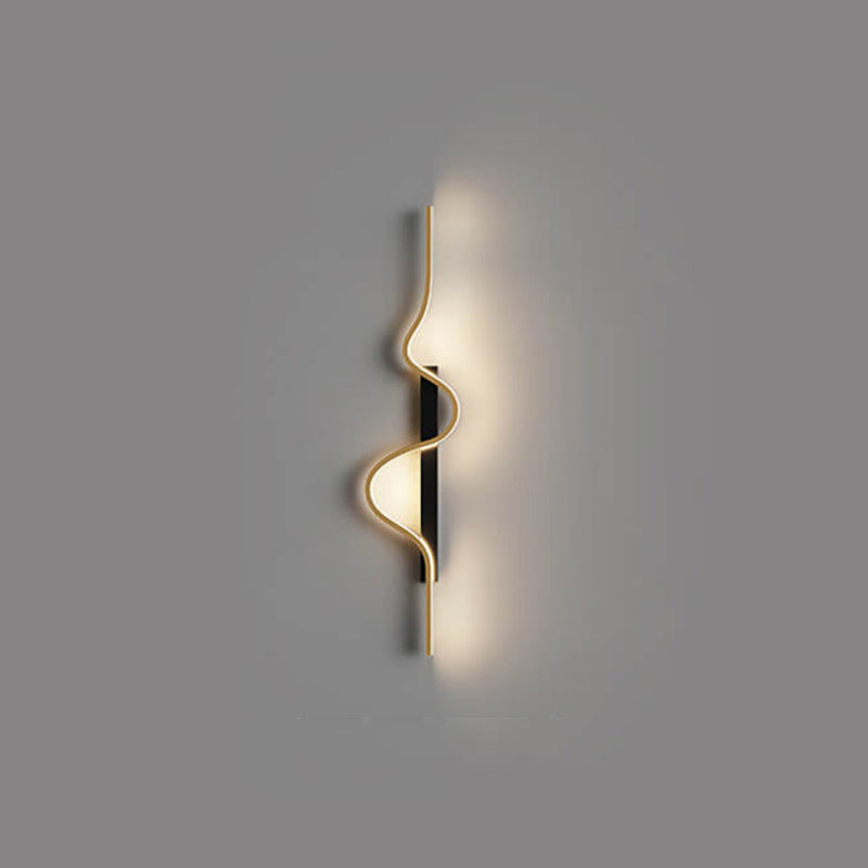 Modern Minimalist Aluminum Iron LED Wall Sconce for Living Room