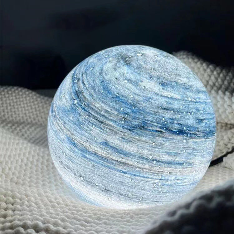 Modern Creative Planet Orb LED Night Light Table Lamp - Stylish RGB Atmosphere Lamp, 3D Decorative Lighting, Home Décor, Unique Gift Ideas, Kids Bedroom, Minimalist Design, Soft Lighting, Rechargeable Mood Light, Decorative Orb Lamp for Living Room, Bedro