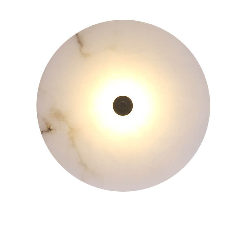 Contemporary Luxury Marble Iron LED Wall Sconce for Living Room & Bedroom