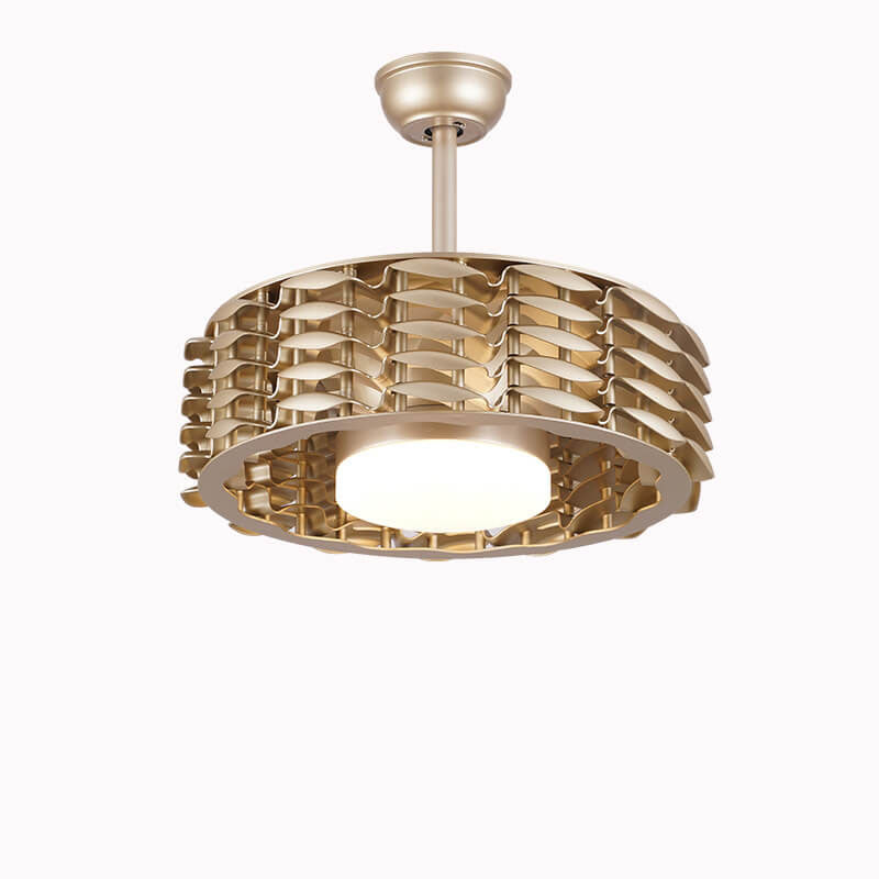 Modern Minimalist Cylinder LED Downrod Ceiling Fan Light