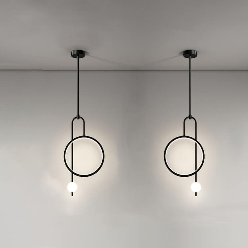 European Minimalist Circular Acrylic LED Chandelier - Light Luxury Design