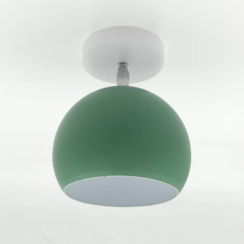 Nordic Macaron Dome Semi-Flush Mount Light - Modern Ceiling Fixture, Stylish Lighting for Home, Kitchen, Dining Room, Entryway, Nordic Design