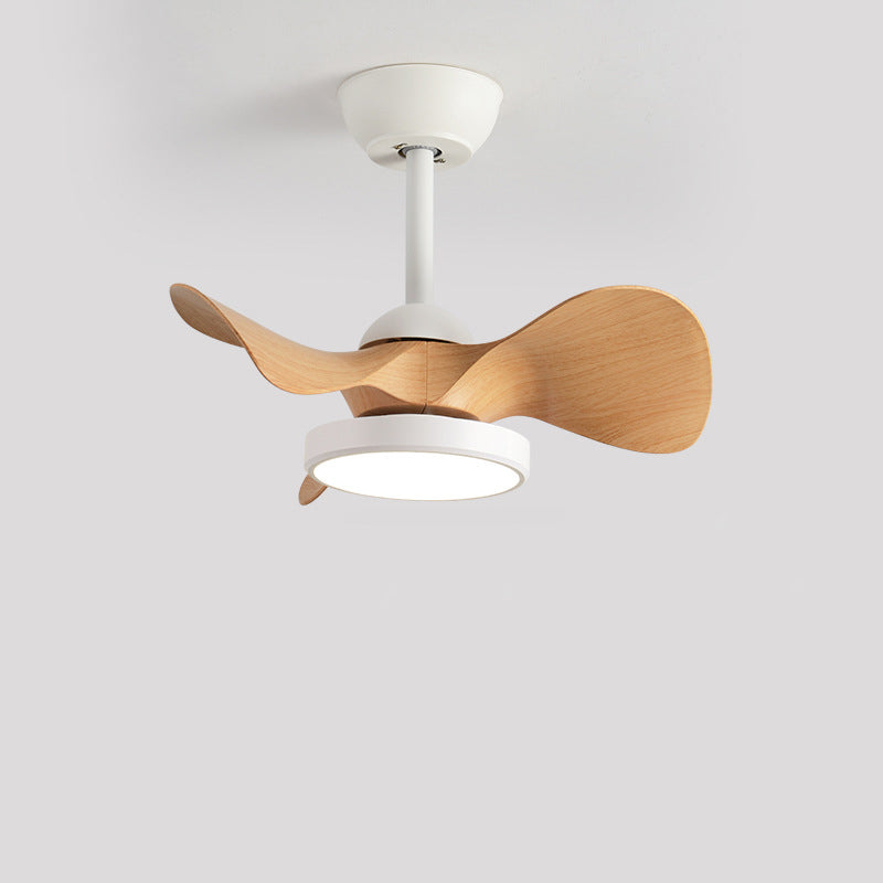 Contemporary Retro Acrylic LED Ceiling Fan Light with Downrods for Bedroom