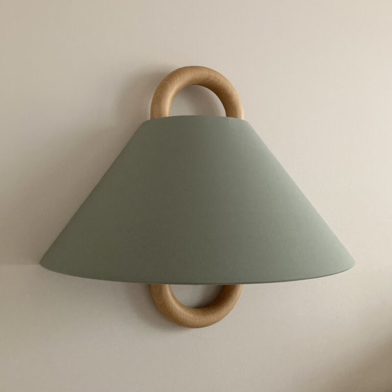 Modern Solid Wood Pleated Semi-Circle Wall Sconce - 1-Light Lamp for Stylish Decor