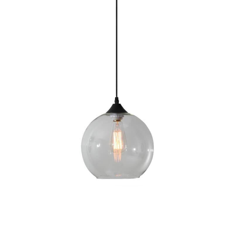 Modern Minimalist Stained Glass Iron 1-Light Pendant for Living Room