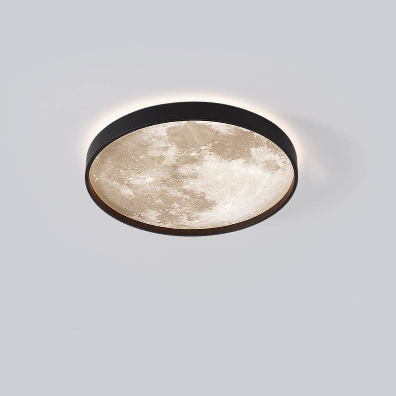 Modern Minimalist Moon LED Flush Mount Ceiling Light for Living Room
