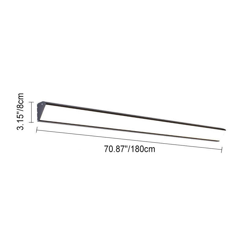 Modern Minimalist Waterproof LED Wall Sconce - Outdoor Aluminum Acrylic Long Bar Lamp