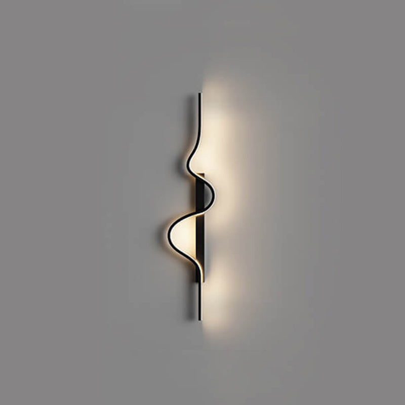 Modern Minimalist Aluminum Iron LED Wall Sconce for Living Room