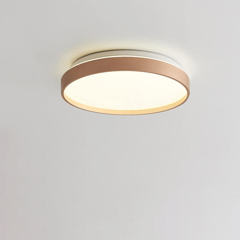 Modern Minimalist Round Acrylic LED Flush Mount Ceiling Light for Living Room & Bedroom