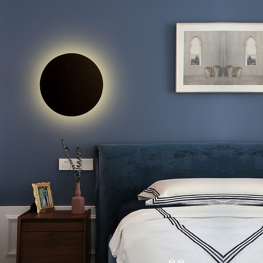 Colorful Modern Minimalist Round Iron LED Wall Sconce Lamp