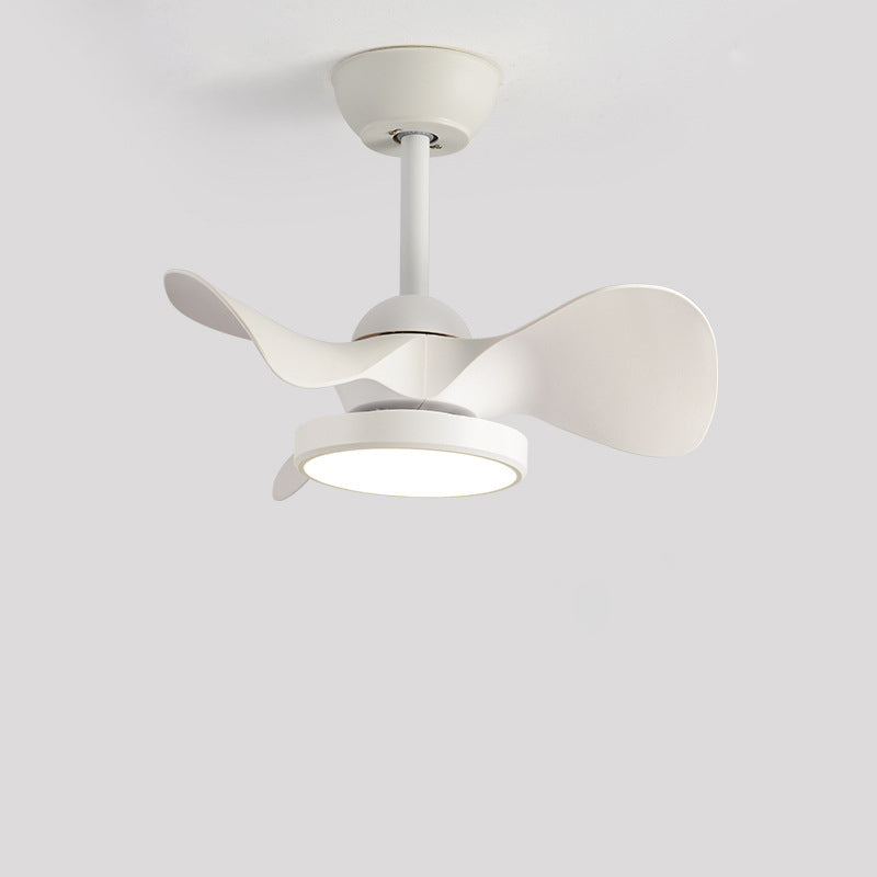 Contemporary Retro Acrylic LED Ceiling Fan Light with Downrods for Bedroom
