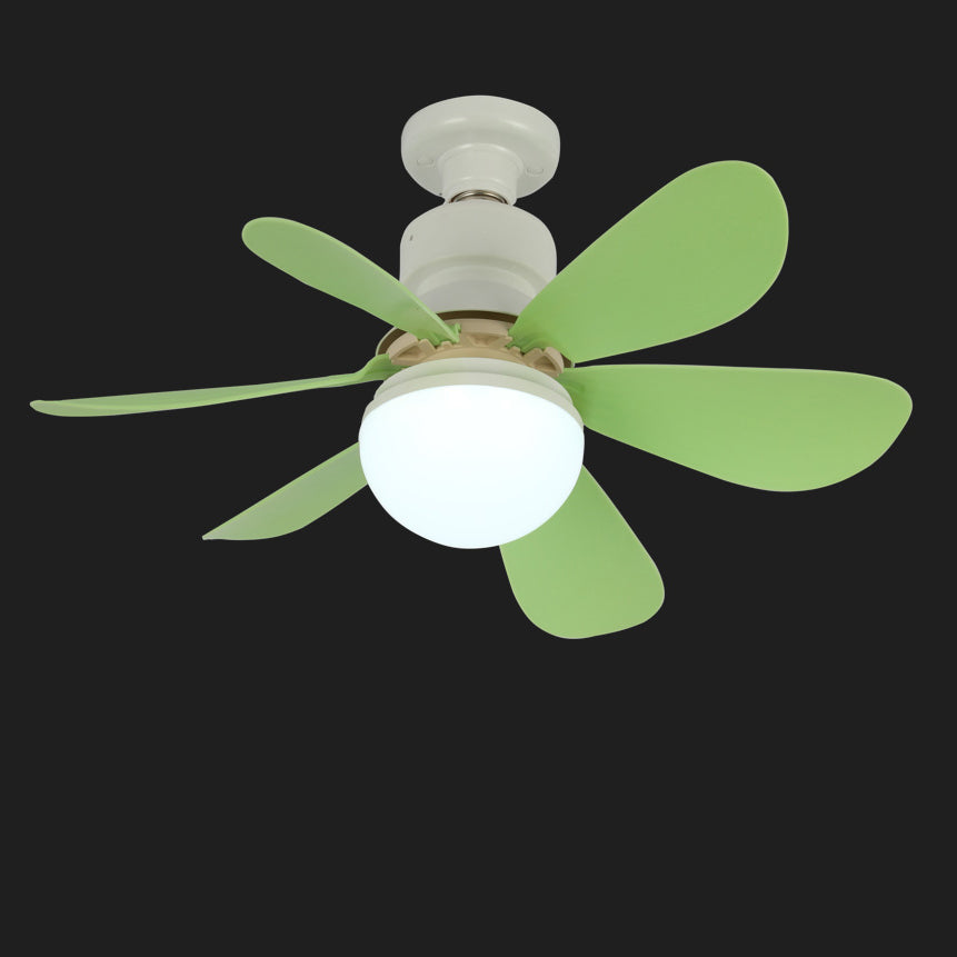 Contemporary Flower LED Ceiling Fan Light - PC ABS Nylon Acrylic for Living Room