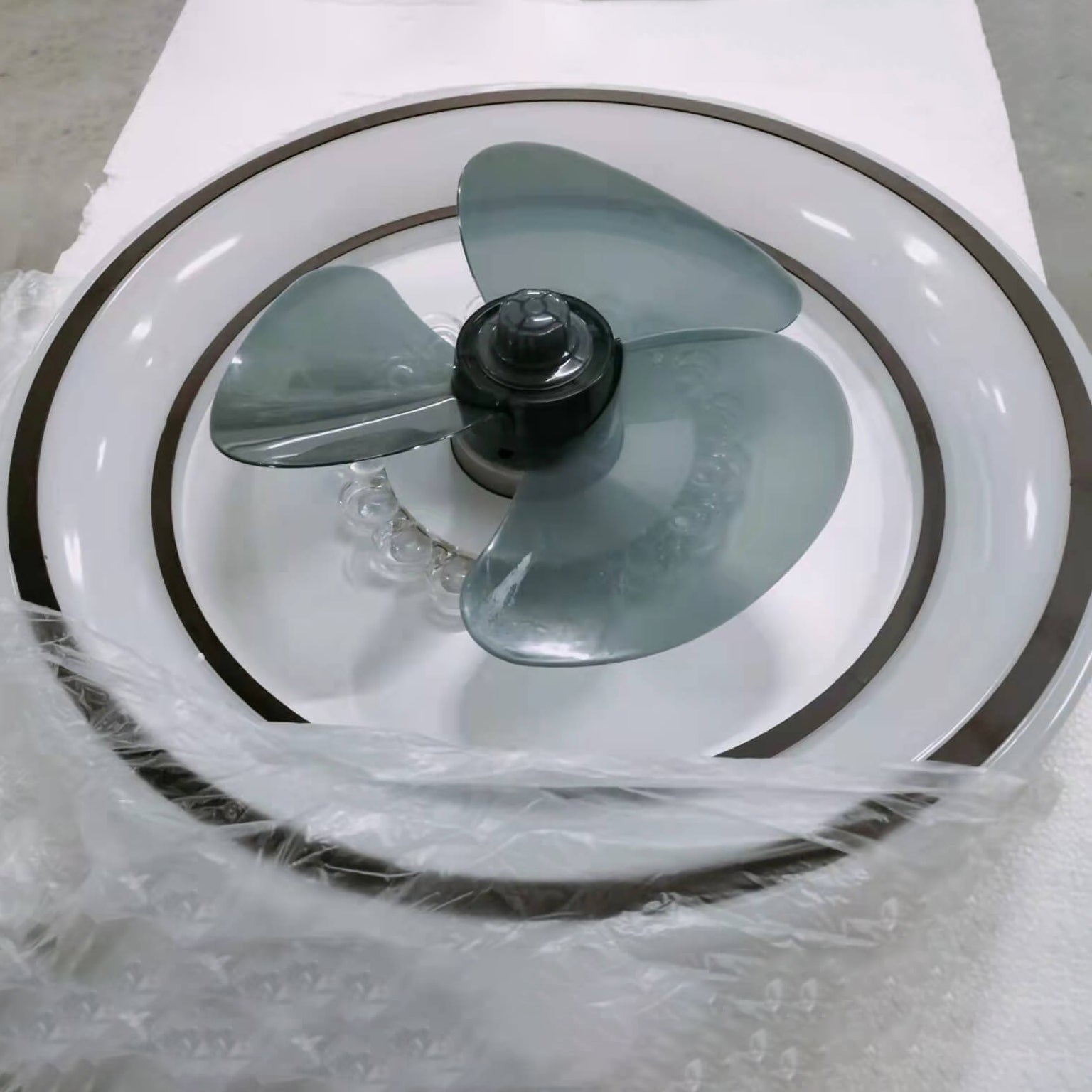 Modern Acrylic LED Ceiling Fan Light - Lightweight Flush Mount Fixture