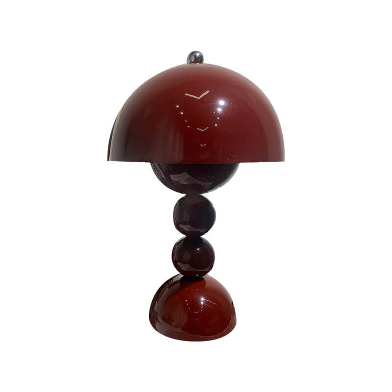 Contemporary Nordic Metal Mushroom Round Pod 1-Light Table Lamp for Bedroom Stylish Modern Lighting Fixture Nightstand Illuminated Decor Home Office Ambient Light Scandinavian Design Unique Table Lamp