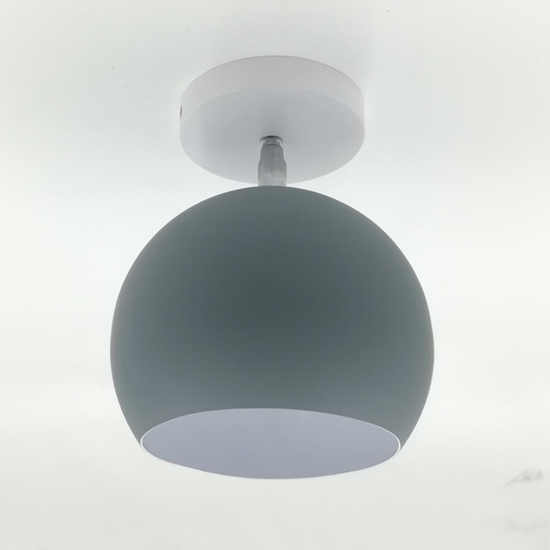 Nordic Macaron Dome Semi-Flush Mount Light - Modern Ceiling Fixture, Stylish Lighting for Home, Kitchen, Dining Room, Entryway, Nordic Design