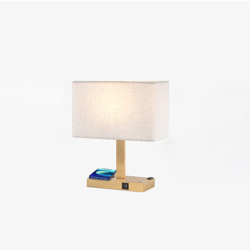 Modern Minimalist Rectangular Cloth Iron 1-Light Table Lamp for Living Room, Contemporary Home Lighting, Stylish Bedside Lamp, Industrial Design Desk Lamp, Elegant Minimalist Decor, Versatile Table Lighting Solution, Chic Accent Lamp for Modern Interiors,