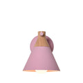 Nordic Solid Wood Macaron Cone 1-Light Wall Sconce Lamp