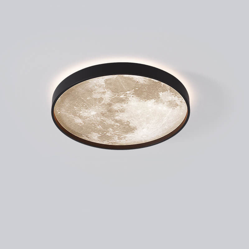 Modern Minimalist Moon LED Flush Mount Ceiling Light for Living Room
