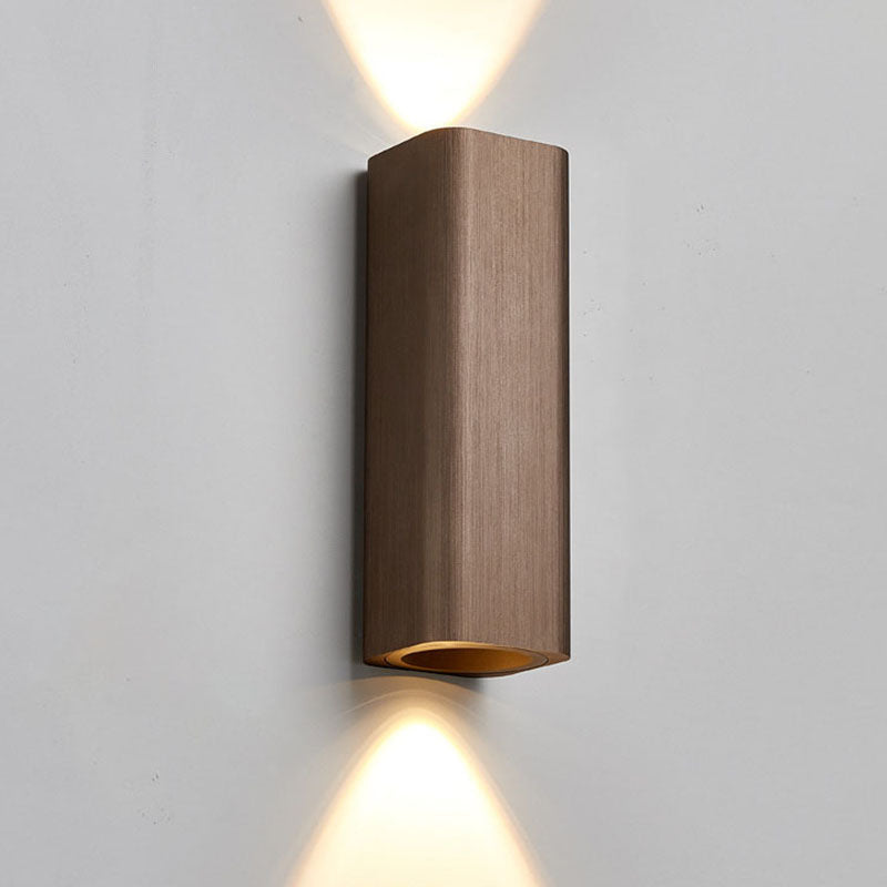 Nordic Minimalist Brushed Aluminum LED Wall Sconce - Rectangular Design, Modern Lighting, Durable Fixture, Energy-Efficient, Home Decor Accent