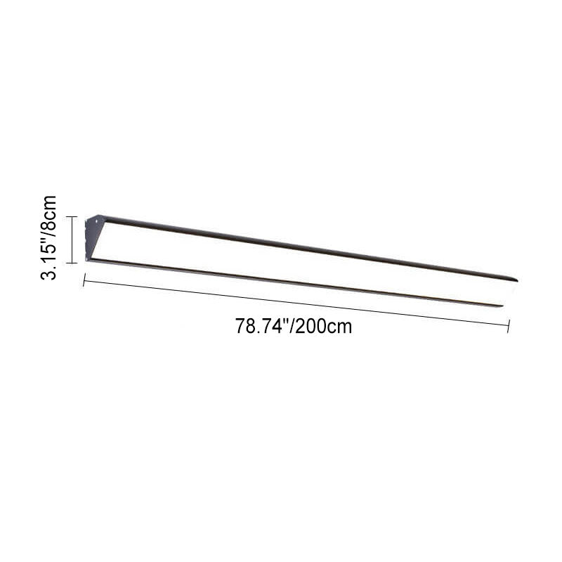 Modern Minimalist Waterproof LED Wall Sconce - Outdoor Aluminum Acrylic Long Bar Lamp
