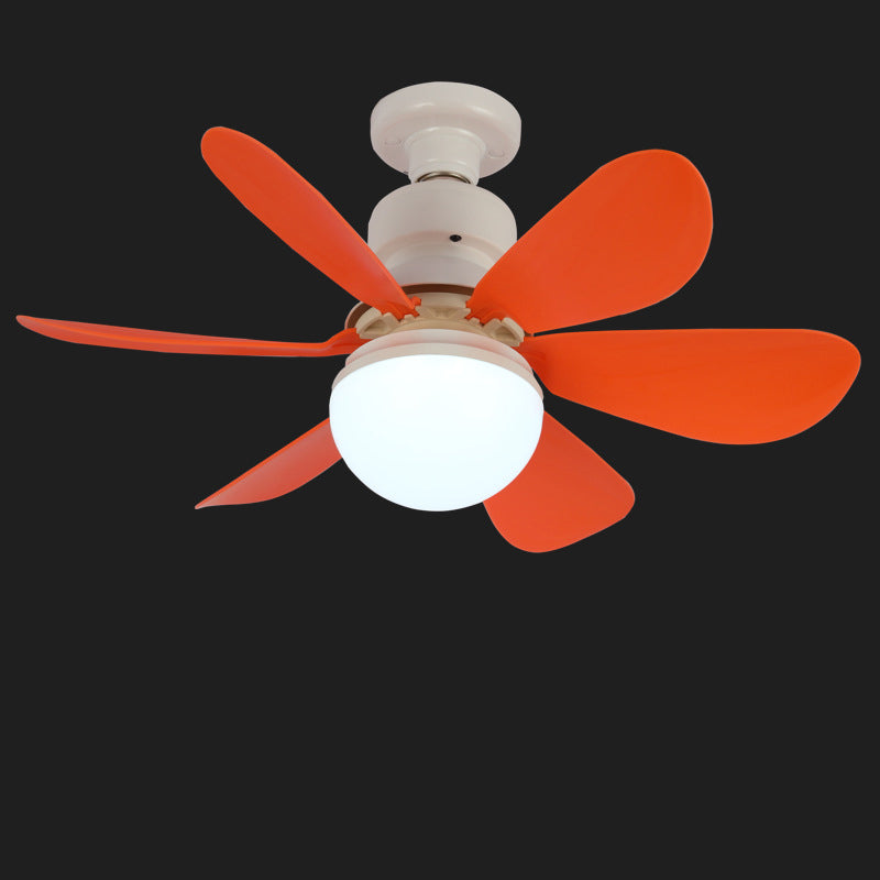 Contemporary Flower LED Ceiling Fan Light - PC ABS Nylon Acrylic for Living Room