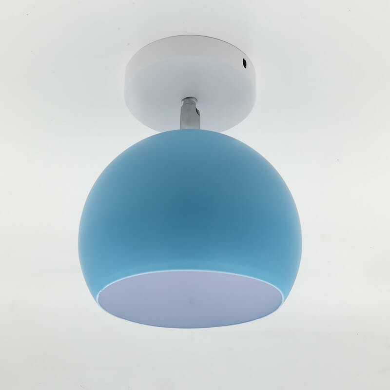Nordic Macaron Dome Semi-Flush Mount Light - Modern Ceiling Fixture, Stylish Lighting for Home, Kitchen, Dining Room, Entryway, Nordic Design