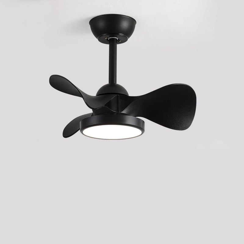 Contemporary Retro Acrylic LED Ceiling Fan Light with Downrods for Bedroom