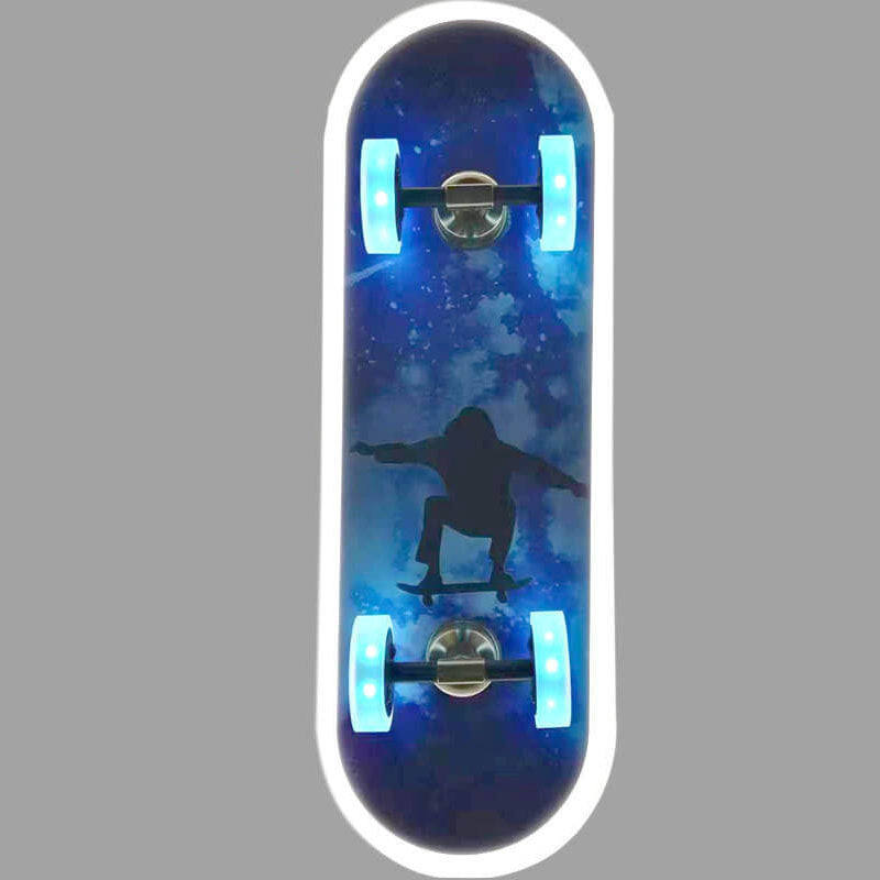 Creative Cartoon Skateboard Acrylic LED Kids Flush Mount Ceiling Light for Boys and Girls Room, Unique Cartoon Design, Bright LED Lighting, Fun Skateboard Theme, Nursery Decor, Child's Bedroom Lighting, Playroom Ceiling Fixture, Modern Light Fixture, Ener