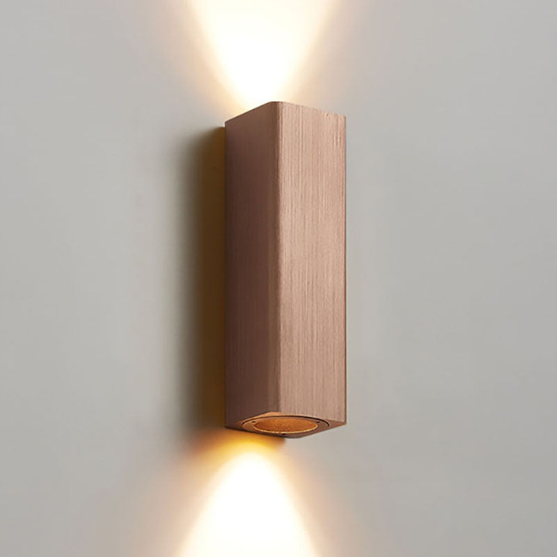 Nordic Minimalist Brushed Aluminum LED Wall Sconce - Rectangular Design, Modern Lighting, Durable Fixture, Energy-Efficient, Home Decor Accent