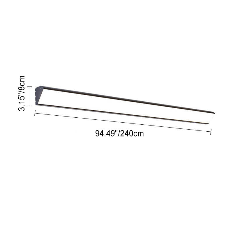 Modern Minimalist Waterproof LED Wall Sconce - Outdoor Aluminum Acrylic Long Bar Lamp