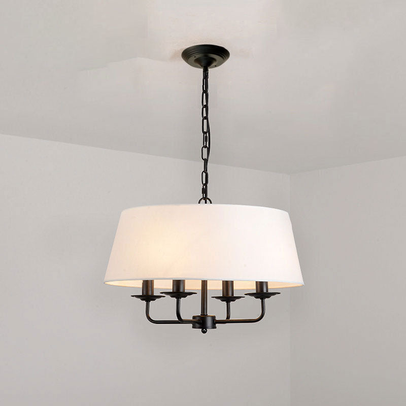 European Vintage Classic Iron 4-Light Pendant Lamp
