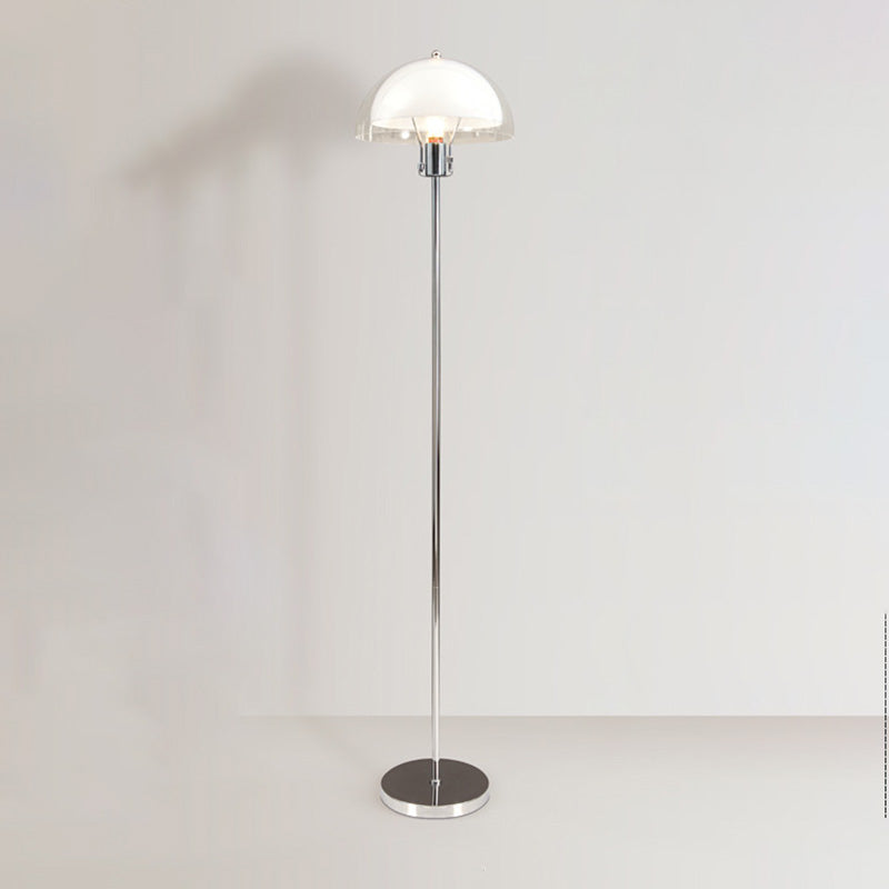 Modern Simplicity Half Round Acrylic Floor Lamp - 1-Light Design for Living Room