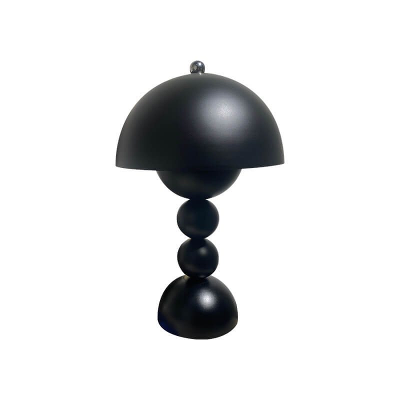 Contemporary Nordic Metal Mushroom Round Pod 1-Light Table Lamp for Bedroom Stylish Modern Lighting Fixture Nightstand Illuminated Decor Home Office Ambient Light Scandinavian Design Unique Table Lamp