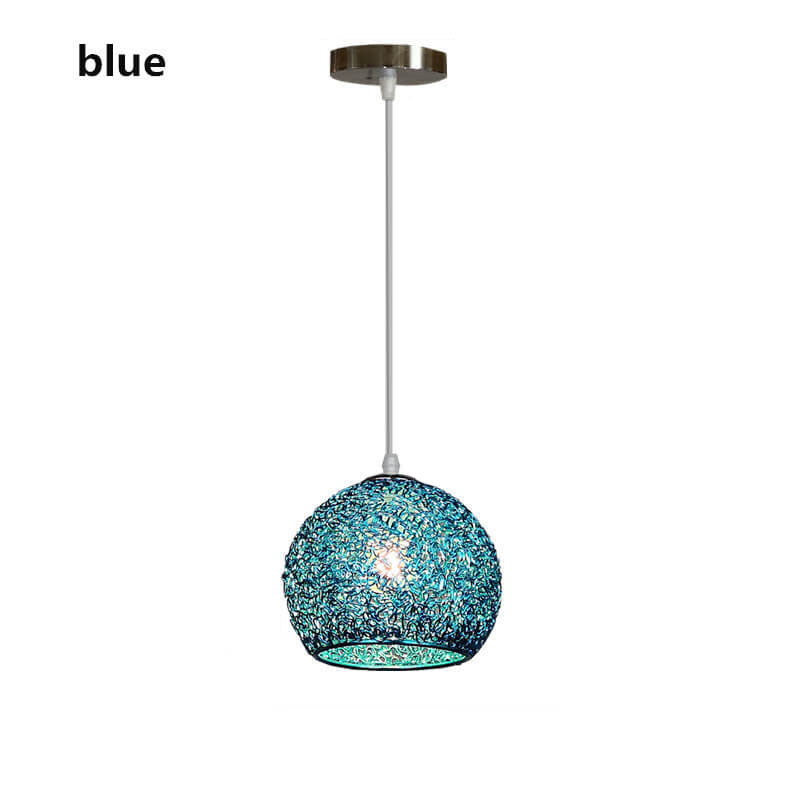 Contemporary Aluminum Macaron Round Pendant Light for Living Room
