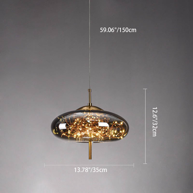 Contemporary Scandinavian Cylinder Oval Glass Pendant Light - 1-Light for Bedroom  

Elevate your bedroom decor with this stylish contemporary Scandinavian cylinder oval glass pendant light. Its sleek design and soft illumination create a cozy atmosphere,