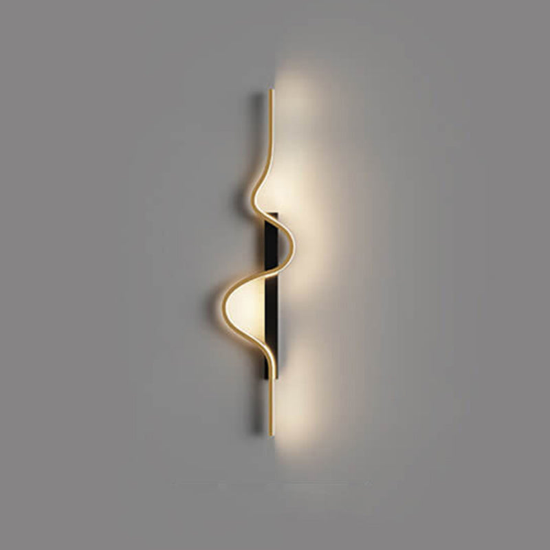Modern Minimalist Aluminum Iron LED Wall Sconce for Living Room