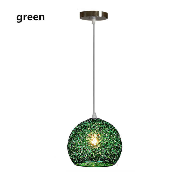 Contemporary Aluminum Macaron Round Pendant Light for Living Room
