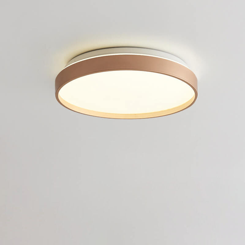 Modern Minimalist Round Acrylic LED Flush Mount Ceiling Light for Living Room & Bedroom
