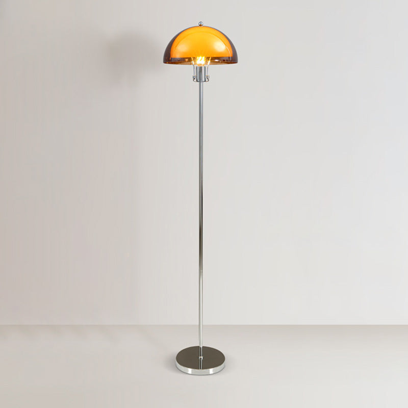 Modern Simplicity Half Round Acrylic Floor Lamp - 1-Light Design for Living Room