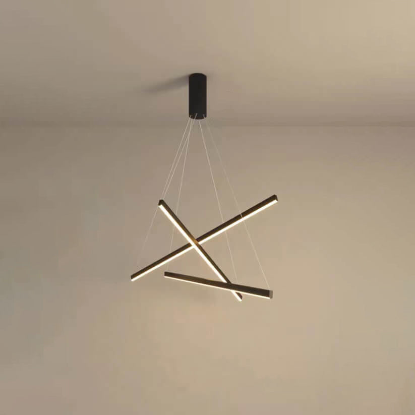 Nordic Luxury Iron Aluminum Geometric LED Chandelier