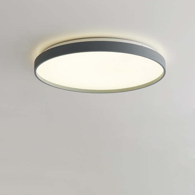 Modern Minimalist Round Acrylic LED Flush Mount Ceiling Light for Living Room & Bedroom