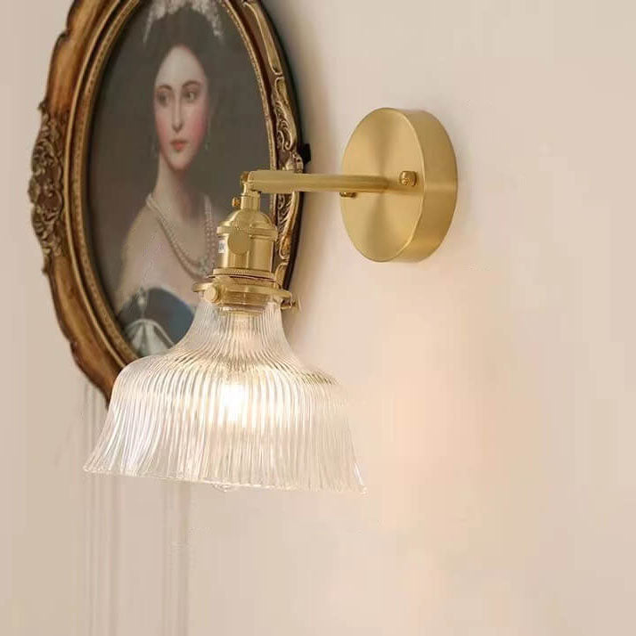 Nordic Minimalist Copper Glass Wall Sconce Lamp