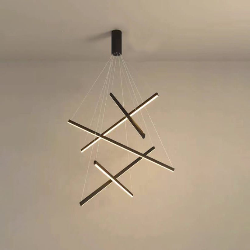 Nordic Luxury Iron Aluminum Geometric LED Chandelier
