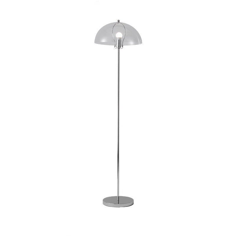 Modern Simplicity Half Round Acrylic Floor Lamp - 1-Light Design for Living Room