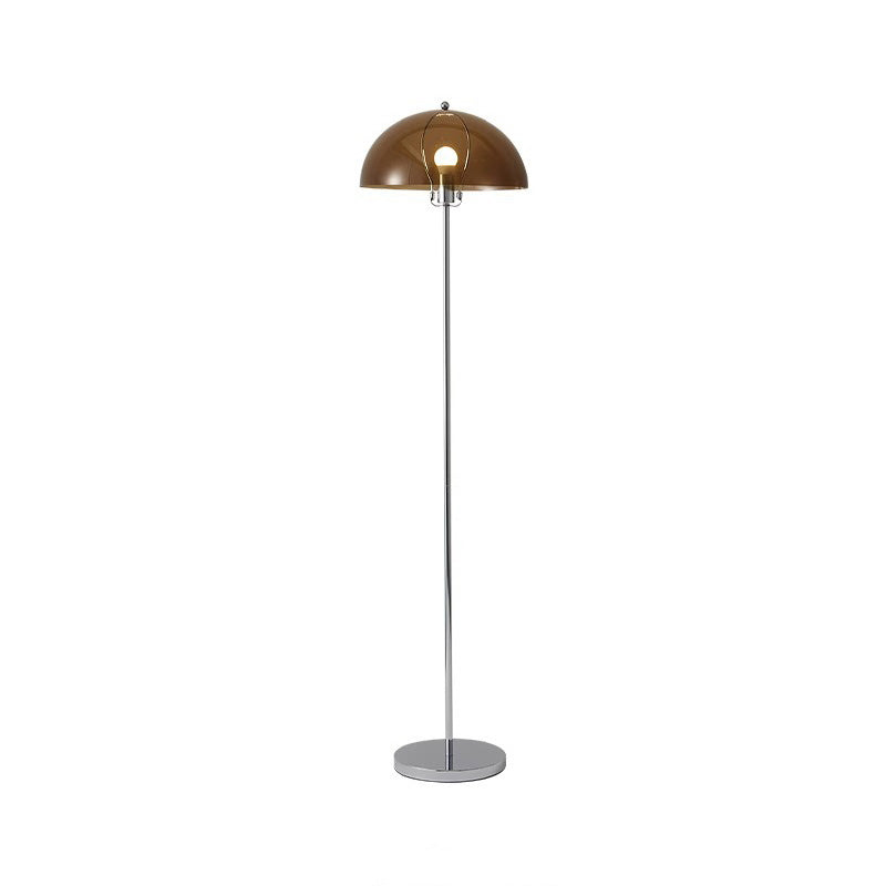 Modern Simplicity Half Round Acrylic Floor Lamp - 1-Light Design for Living Room